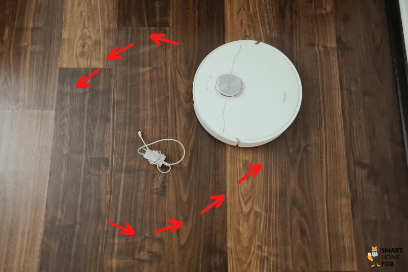 The travel path of the Dreame L10s Ultra when detecting an obstacle is drawn in.